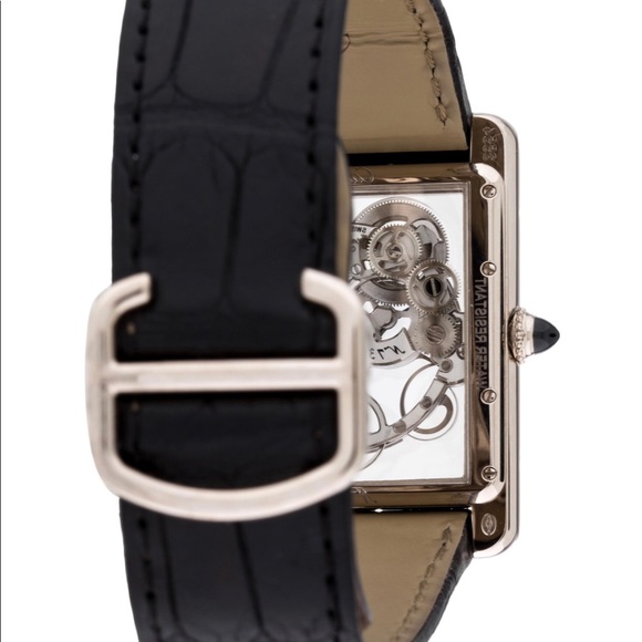 LOUIS CARTIER TANK SKELETON 18k white gold watch. - Picture 6 of 8